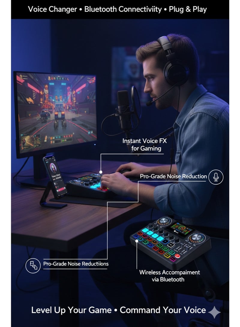 أيه أس أيه مكسر صوت وكارت صوت احترافي من ASA – جهاز كونسول رقمي للبث المباشر، البودكاست، والكاريوكي - Image 4